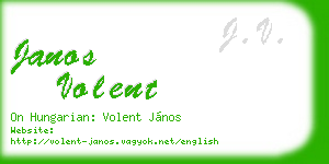 janos volent business card
